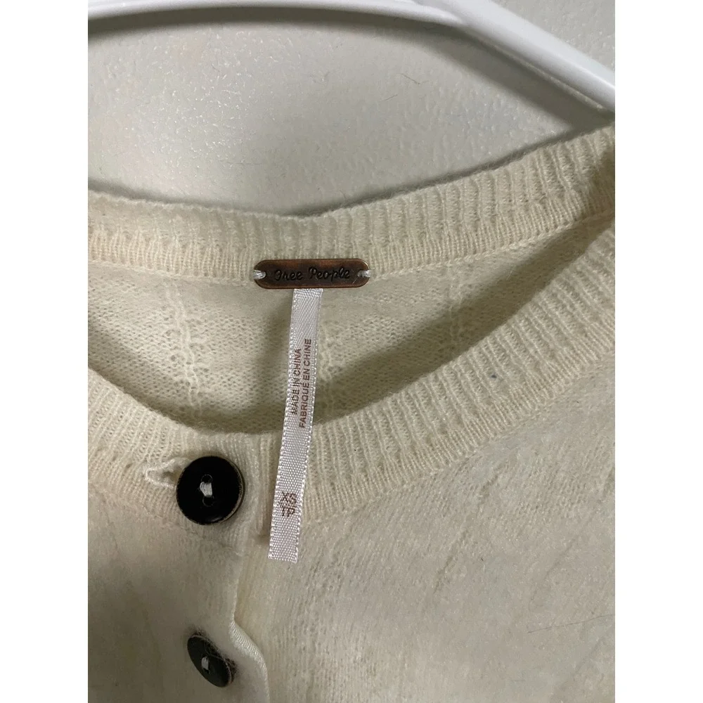 Free People Ember Cashmere Cardigan In Cream Size XS Classic Preppy Old Money